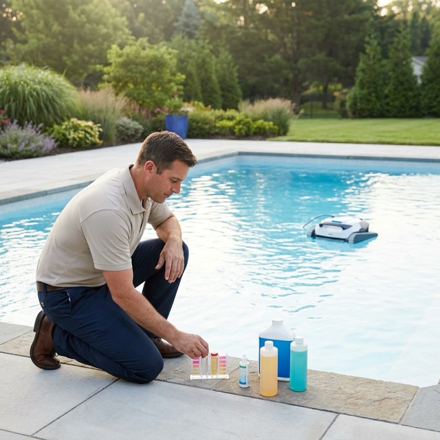 fiberglass pool care Maine - water chemistry and cleaning