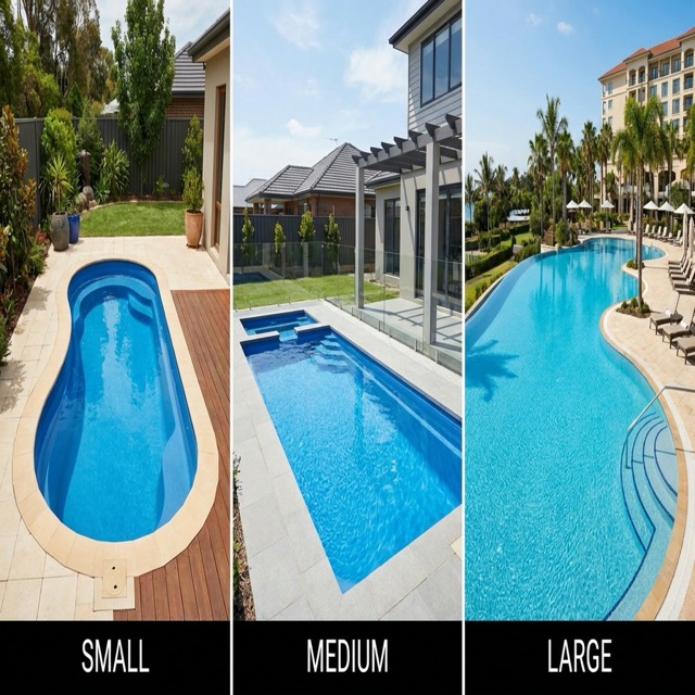 fiberglass pool dimensions Maine - small medium large