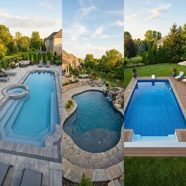 inground pool options Maine - fiberglass, gunite, vinyl liner