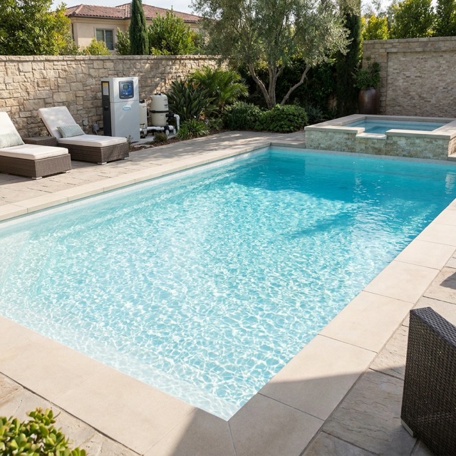 saltwater fiberglass pool Maine - salt chlorine generator benefits